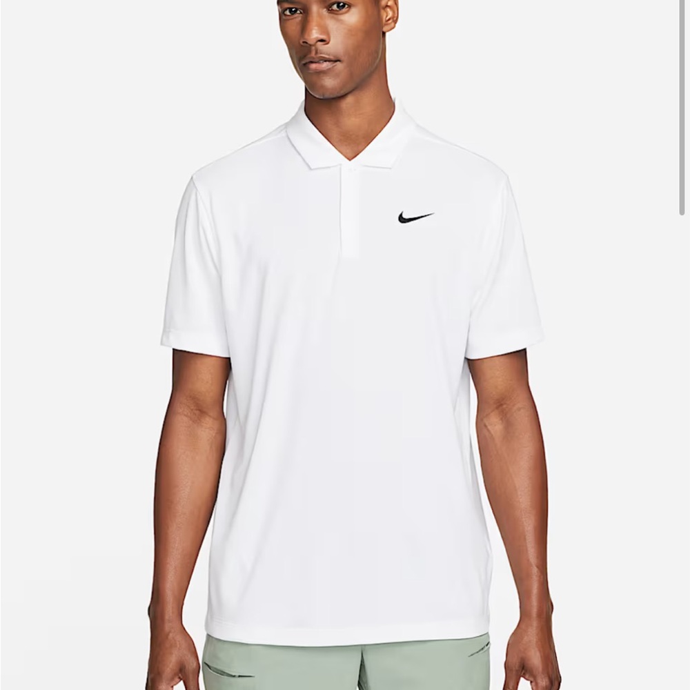 Men’s Nike white polo Dri-Fit shirt